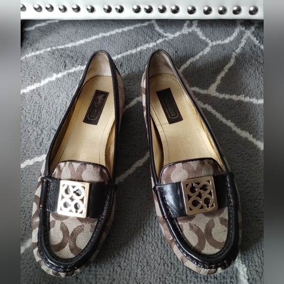 Vintage Coach Logo Monogram Loafers Moccasins - Picture 4 of 16